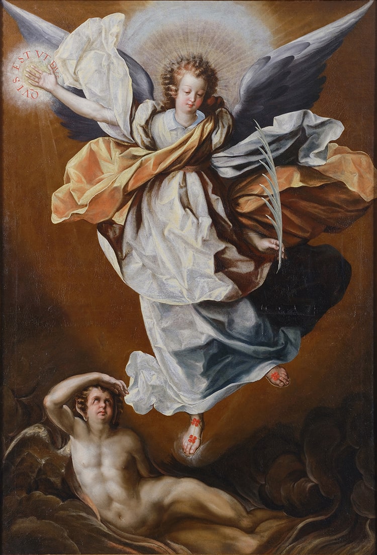 Luis Juárez, Saint Michael the Archangel Triumphant over Satan, ca. 1635-39. Oil on canvas